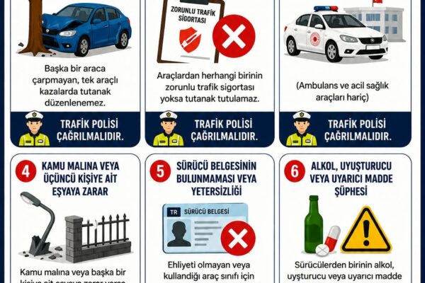 KAZA TESPİT TUTANAĞI TUTULAMAYACAK HALLER