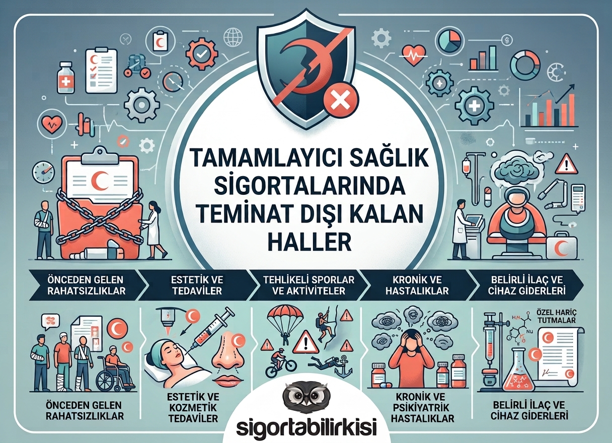 TAMAMLAYICI SAĞLIK SİGORTALARINDA TEMİNAT DIŞI KALAN HALLER